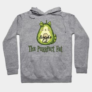 Avocado Cat: The Purrfect Fat funny design Hoodie